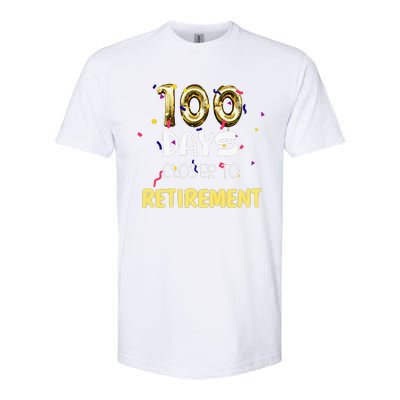 Funny One Hundred Days Closer To Retirement Cute Celebration Softstyle CVC T-Shirt