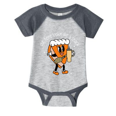 Fall Out Here Looking Like A Snack Pumpkin Spice Cute Infant Baby Jersey Bodysuit