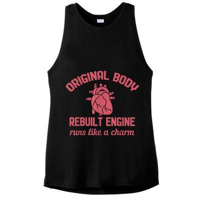 Funny Open Heart Bypass Surgery Recovery Get Well Gift Ladies PosiCharge Tri-Blend Wicking Tank