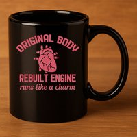 Funny Open Heart Bypass Surgery Recovery Get Well Gift 11oz C Handle Ceramic Mug