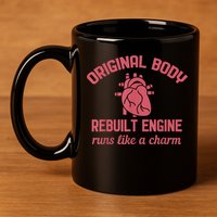 Funny Open Heart Bypass Surgery Recovery Get Well Gift 11oz C Handle Ceramic Mug