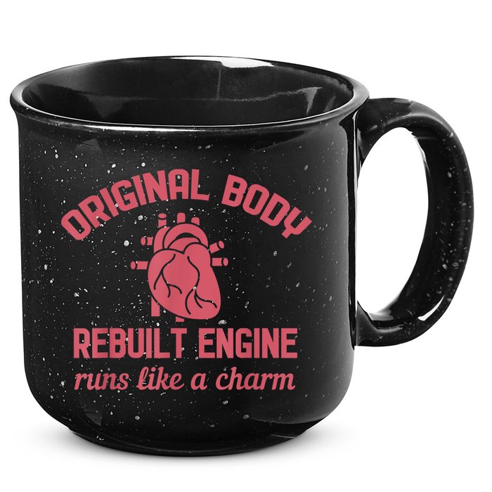 Funny Open Heart Bypass Surgery Recovery Get Well Gift 15oz Campfire Ceramic Mug