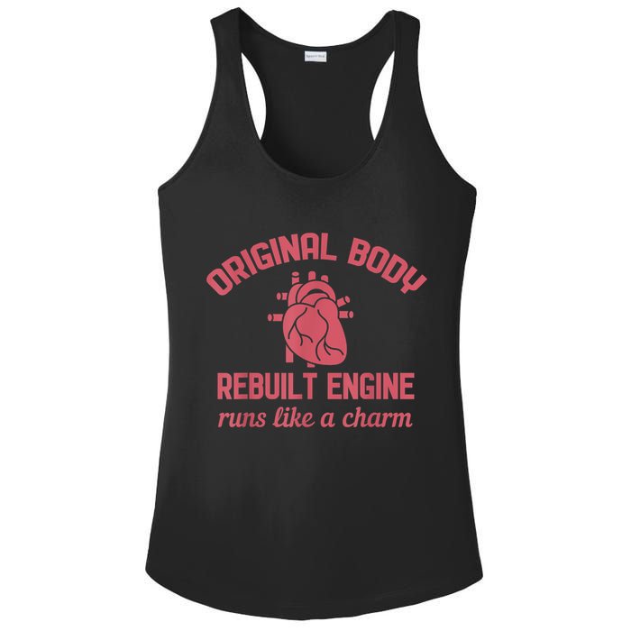 Funny Open Heart Bypass Surgery Recovery Get Well Gift Ladies PosiCharge Competitor Racerback Tank