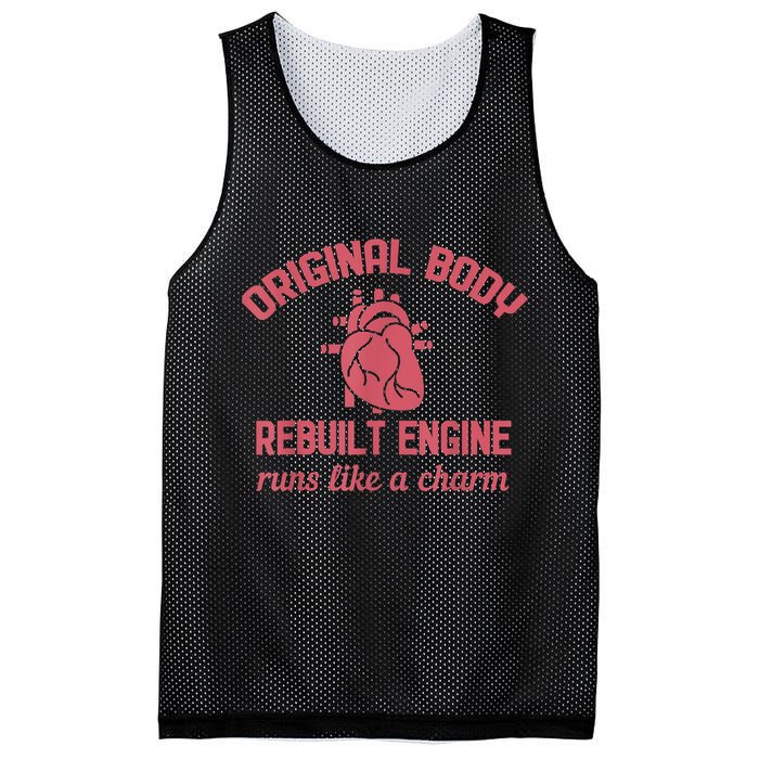 Funny Open Heart Bypass Surgery Recovery Get Well Gift Mesh Reversible Basketball Jersey Tank