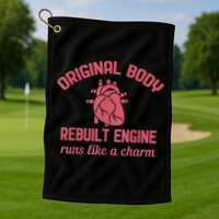 Funny Open Heart Bypass Surgery Recovery Get Well Gift Golf Towel