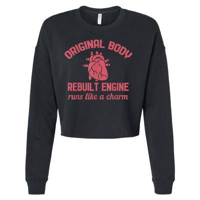 Funny Open Heart Bypass Surgery Recovery Get Well Gift Cropped Pullover Crew