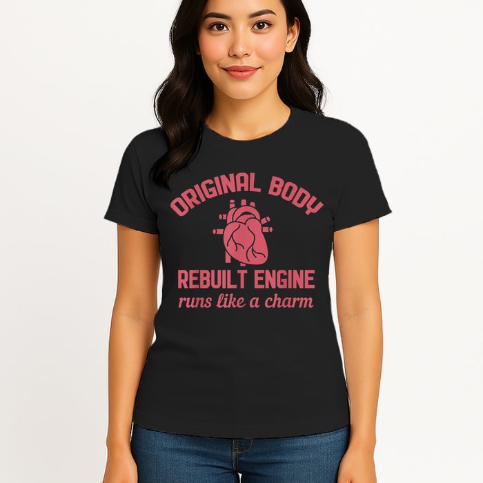 Funny Open Heart Bypass Surgery Recovery Get Well Gift Womens T-Shirt