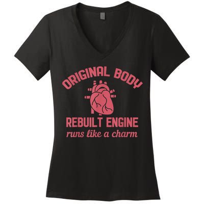 Funny Open Heart Bypass Surgery Recovery Get Well Gift Women's V-Neck T-Shirt