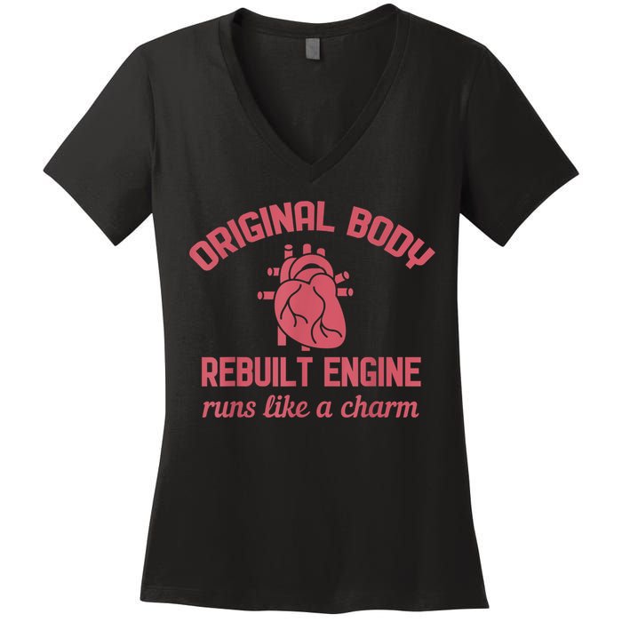 Funny Open Heart Bypass Surgery Recovery Get Well Gift Women's V-Neck T-Shirt