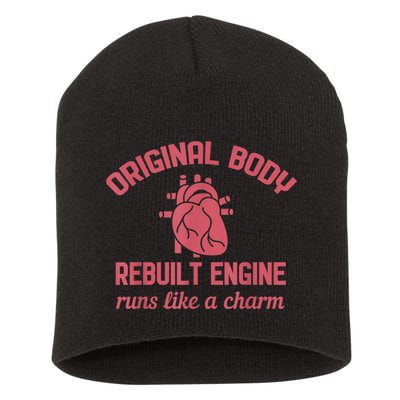 Funny Open Heart Bypass Surgery Recovery Get Well Gift Short Acrylic Beanie