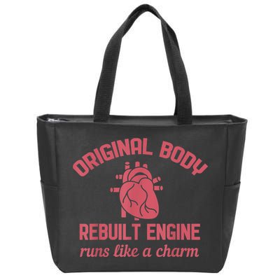 Funny Open Heart Bypass Surgery Recovery Get Well Gift Zip Tote Bag