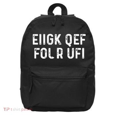 Fuck Off Hidden Message Funny 16 in Basic Backpack