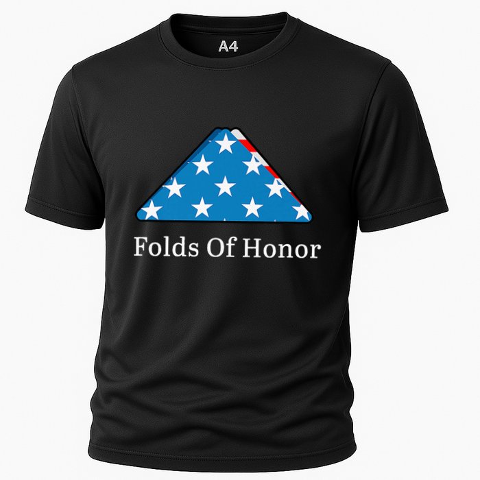 Folds Of Honor Fallen Military First Responders Patriotic Cooling Performance Crew T-Shirt