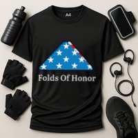 Folds Of Honor Fallen Military First Responders Patriotic Cooling Performance Crew T-Shirt