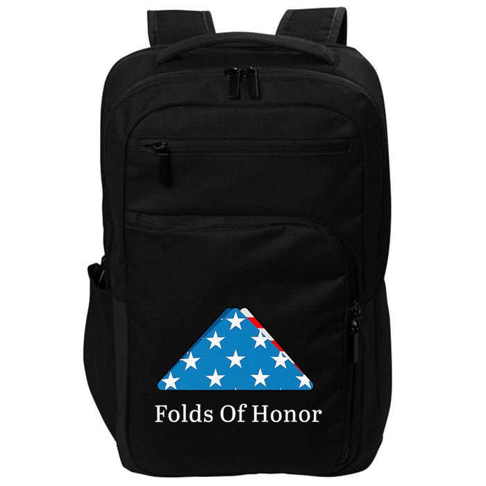Folds Of Honor Fallen Military First Responders Patriotic Impact Tech Backpack