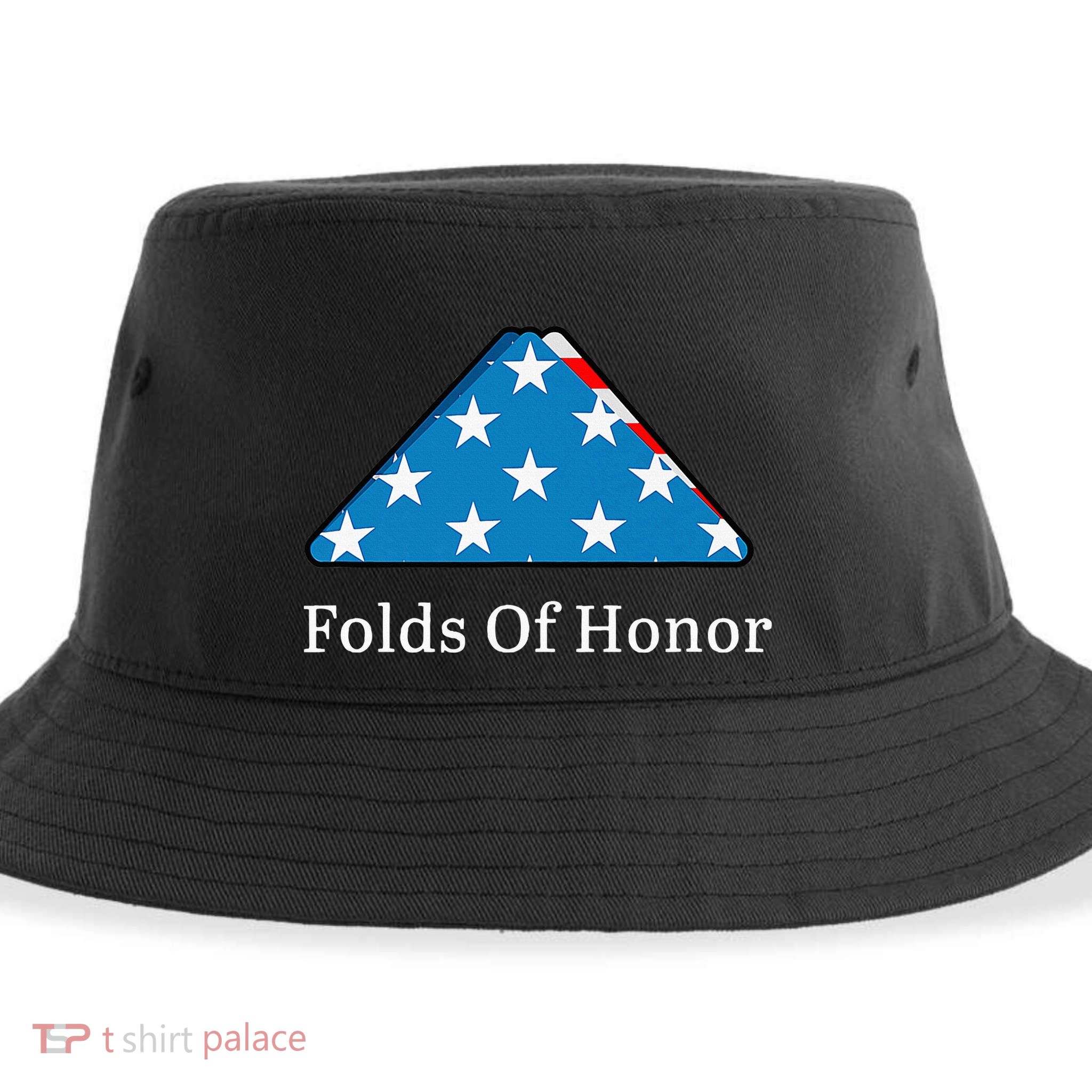 Folds Of Honor Fallen Military First Responders Patriotic Sustainable Bucket Hat