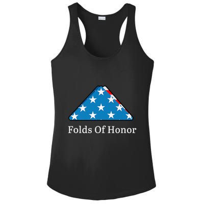 Folds Of Honor Fallen Military First Responders Patriotic Ladies PosiCharge Competitor Racerback Tank