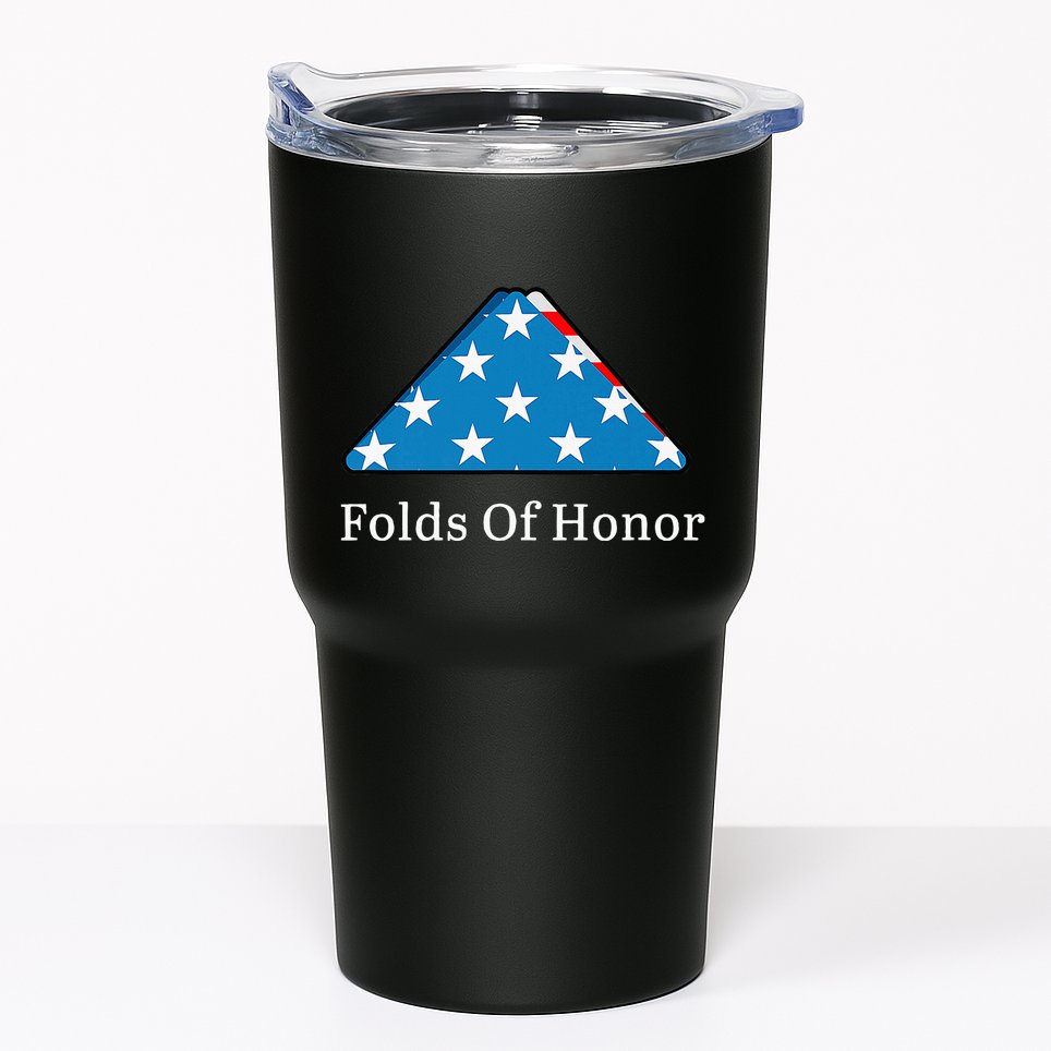 Folds Of Honor Fallen Military First Responders Patriotic Tumbler