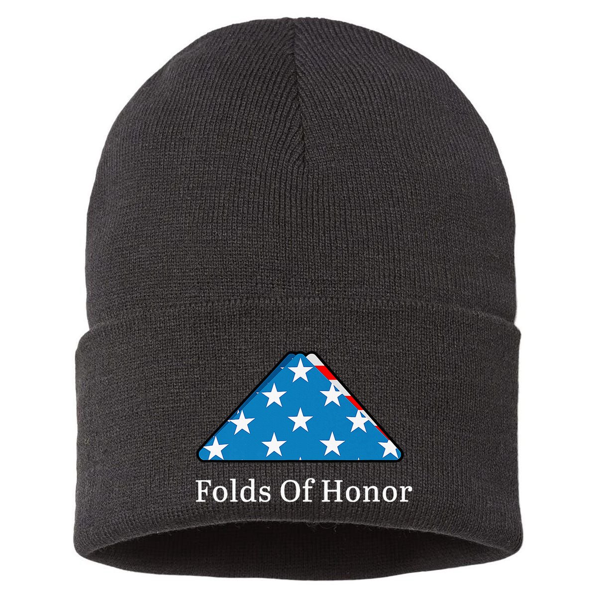 Folds Of Honor Fallen Military First Responders Patriotic Sustainable Knit Beanie
