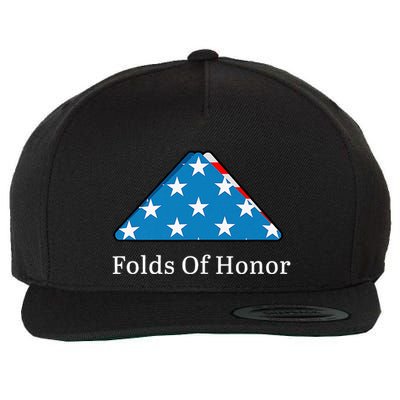 Folds Of Honor Fallen Military First Responders Patriotic Wool Snapback Cap