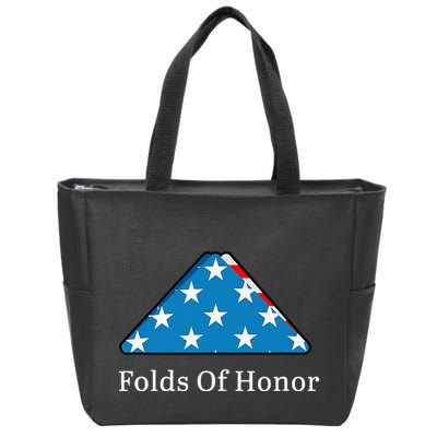 Folds Of Honor Fallen Military First Responders Patriotic Zip Tote Bag