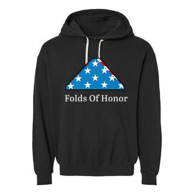Folds of Honor fallen military first responders patriotic Garment-Dyed Fleece Hoodie