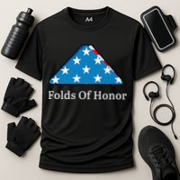 Folds of Honor fallen military first responders patriotic Cooling Performance Crew T-Shirt