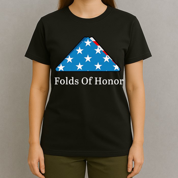 Folds of Honor fallen military first responders patriotic T-Shirt