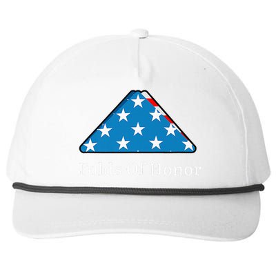 Folds of Honor fallen military first responders patriotic Snapback Five-Panel Rope Hat