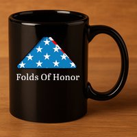 Folds of Honor fallen military first responders patriotic 11oz C Handle Ceramic Mug