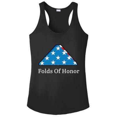 Folds of Honor fallen military first responders patriotic Ladies PosiCharge Competitor Racerback Tank