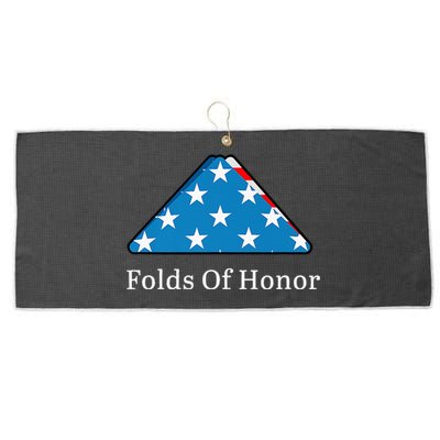 Folds of Honor fallen military first responders patriotic Large Microfiber Waffle Golf Towel