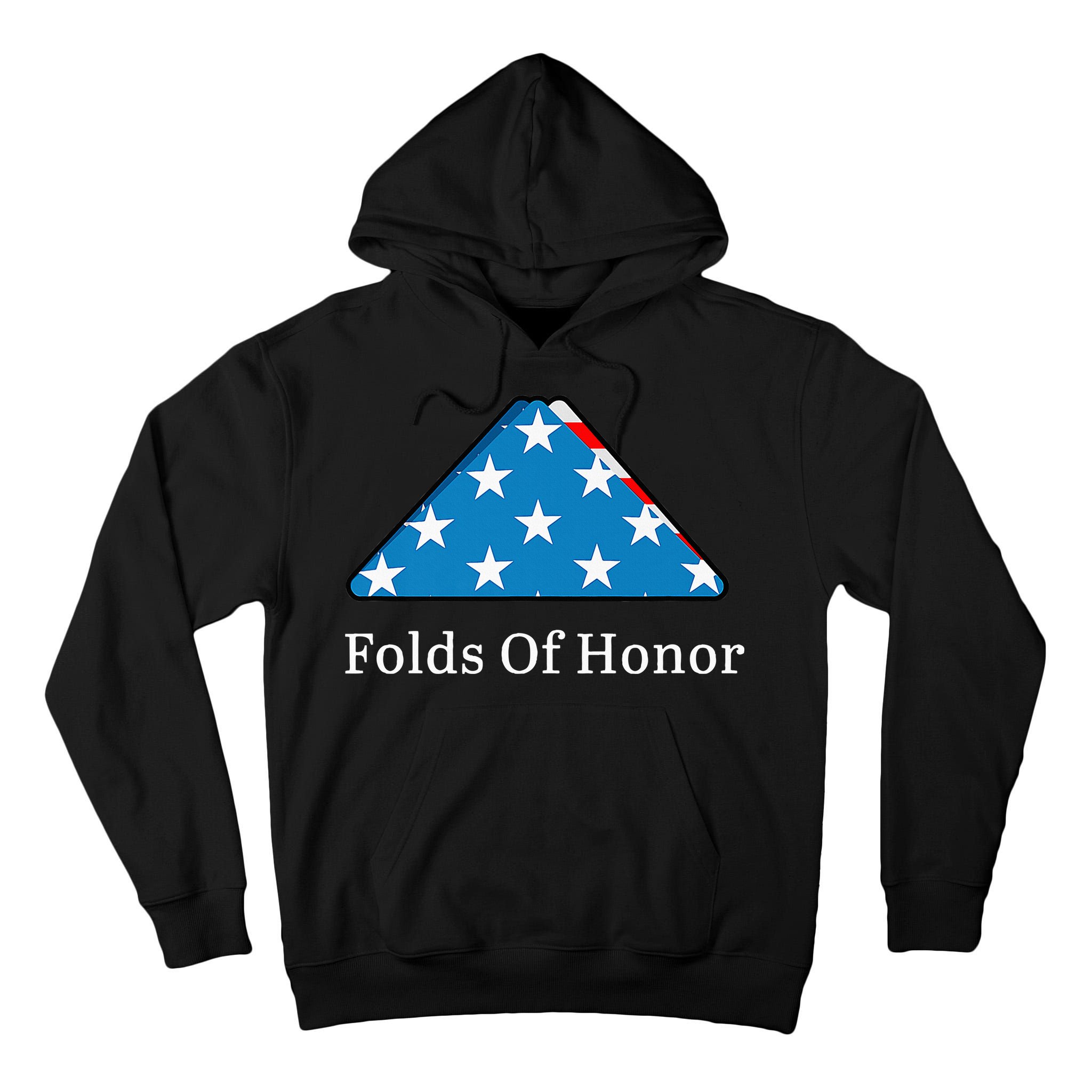 Folds of Honor fallen military first responders patriotic Tall Hoodie
