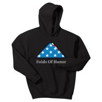 Folds of Honor fallen military first responders patriotic Kids Hoodie