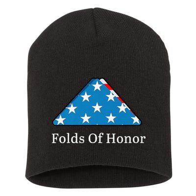 Folds of Honor fallen military first responders patriotic Short Acrylic Beanie