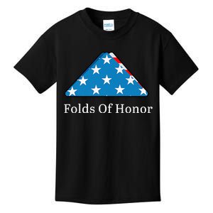 Folds of Honor fallen military first responders patriotic Kids T-Shirt