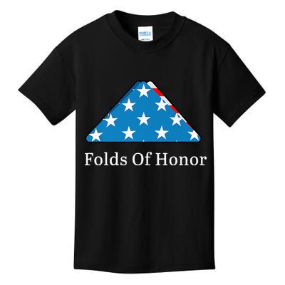 Folds of Honor fallen military first responders patriotic Kids T-Shirt