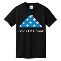 Folds of Honor fallen military first responders patriotic Kids T-Shirt