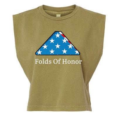 Folds of Honor fallen military first responders patriotic Garment-Dyed Women's Muscle Tee
