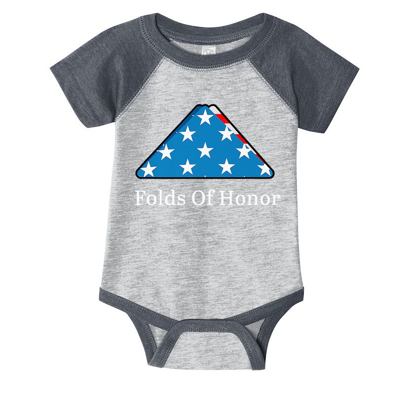 Folds of Honor fallen military first responders patriotic Infant Baby Jersey Bodysuit