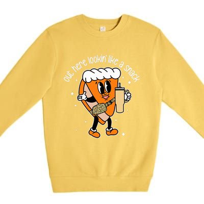 Fall Out Here Looking Like A Snack Pumpkin Spice Cute  Premium Crewneck Sweatshirt