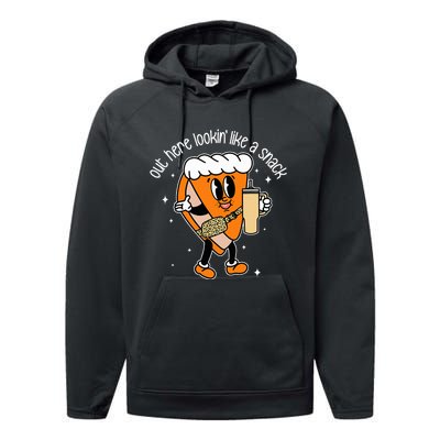 Fall Out Here Looking Like A Snack Pumpkin Spice Cute  Performance Fleece Hoodie