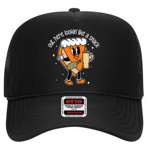 Fall Out Here Looking Like A Snack Pumpkin Spice Cute  High Crown Mesh Back Trucker Hat