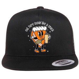 Fall Out Here Looking Like A Snack Pumpkin Spice Cute  Flat Bill Trucker Hat