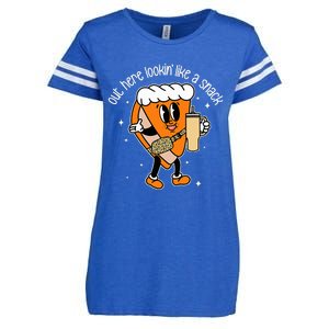 Fall Out Here Looking Like A Snack Pumpkin Spice Cute  Enza Ladies Jersey Football T-Shirt