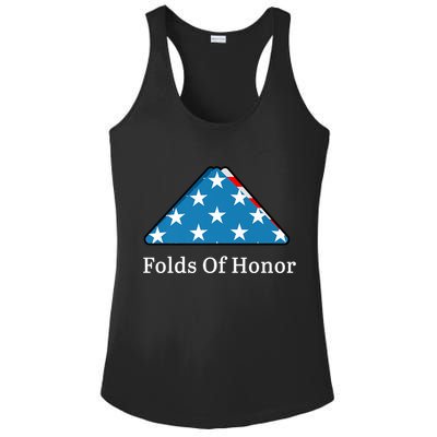 Folds Of Honor Fallen Military First Responders Patriotic Cute Gift Ladies PosiCharge Competitor Racerback Tank