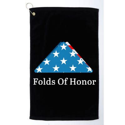 Folds Of Honor Fallen Military First Responders Patriotic Cute Gift Platinum Collection Golf Towel