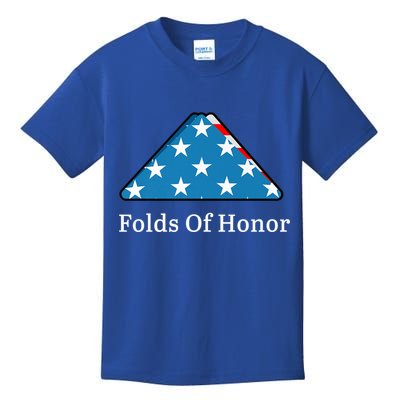 Folds Of Honor Fallen Military First Responders Patriotic Cute Gift Kids T-Shirt