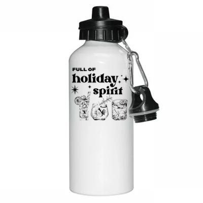 Full Of Holiday Spirit Aluminum Water Bottle 