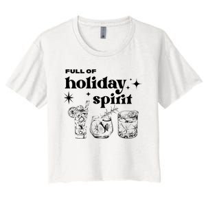 Full Of Holiday Spirit Women's Crop Top Tee